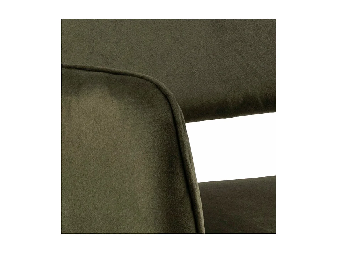 Paris eetkamerstoel met armleuning velour groen.