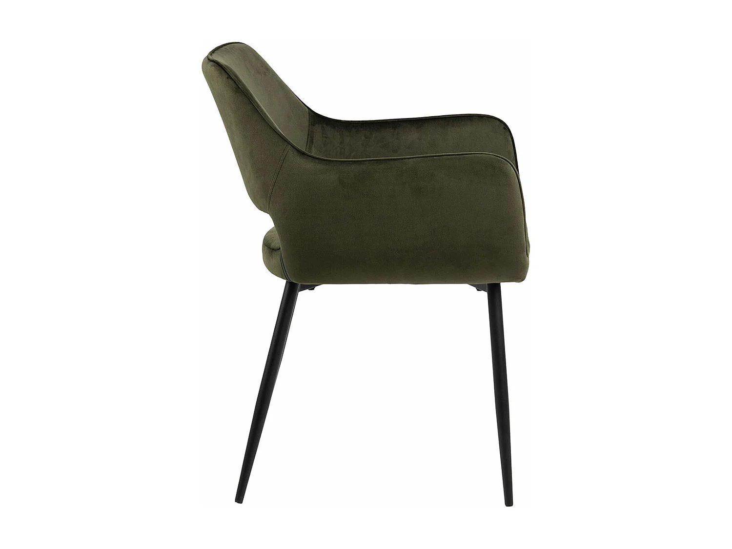 Paris eetkamerstoel met armleuning velour groen.