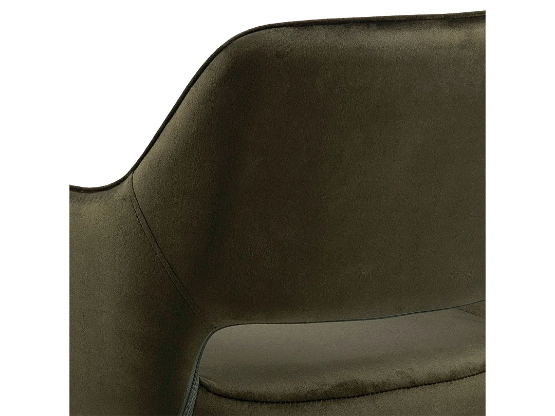 Paris eetkamerstoel met armleuning velour groen.