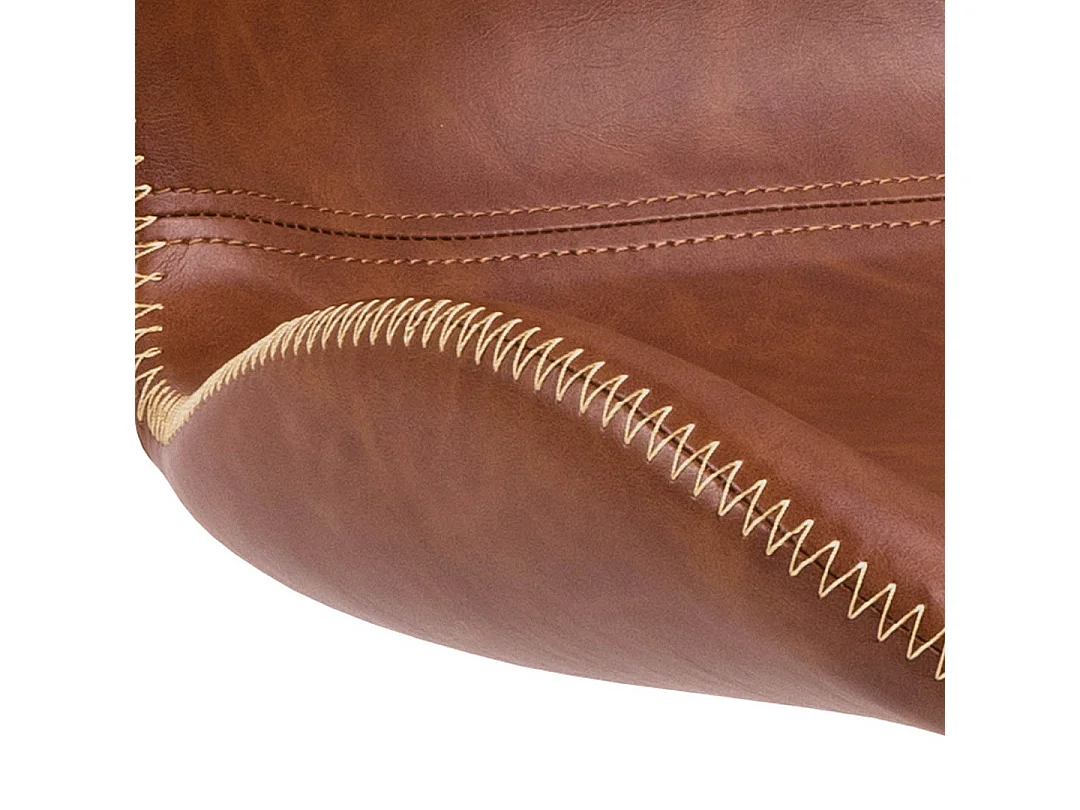 Batilda -A1 chaise de salle à manger fonction pivotante, simili cuir PU marron.