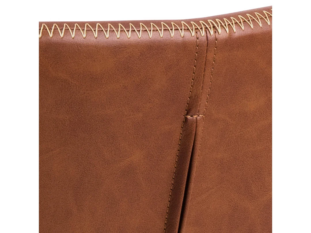 Batilda -A1 chaise de salle à manger fonction pivotante, simili cuir PU marron.