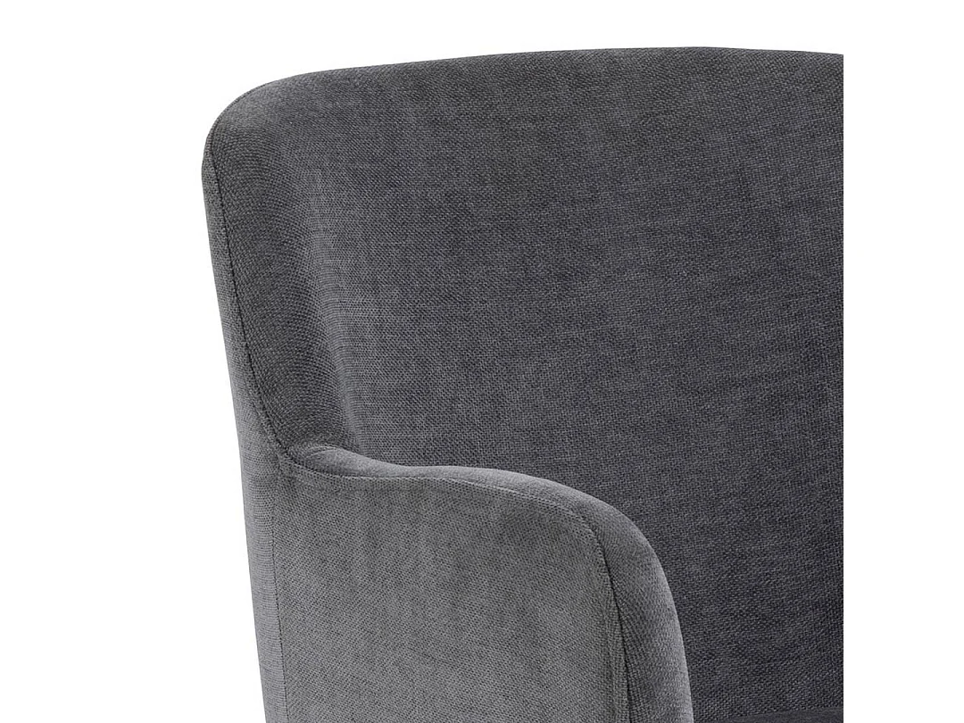 Karen chaise de salle à manger avec accoudoirs gris.