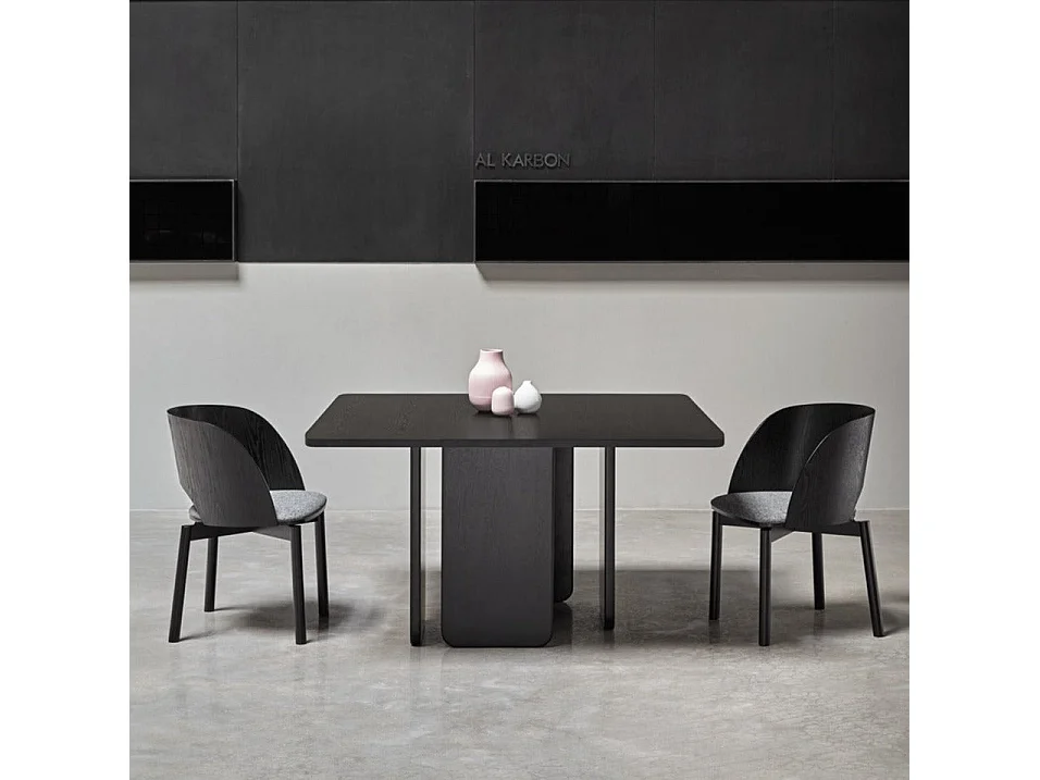 Lot de 2 chaises en frêne noir 50x78 h45 cm