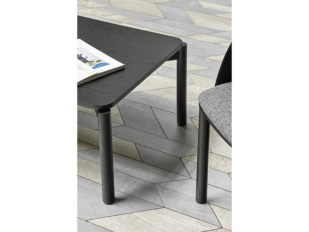 Lot de 2 chaises en frêne noir 50x78 h45 cm