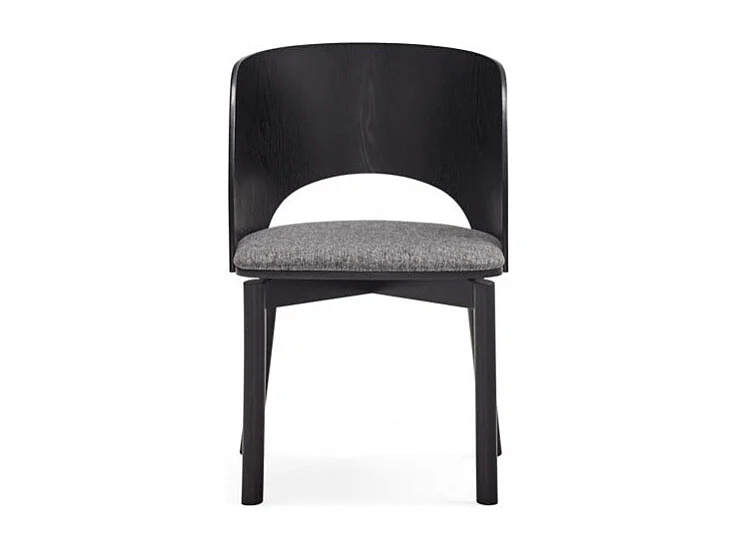 Lot de 2 chaises en frêne noir 50x78 h45 cm