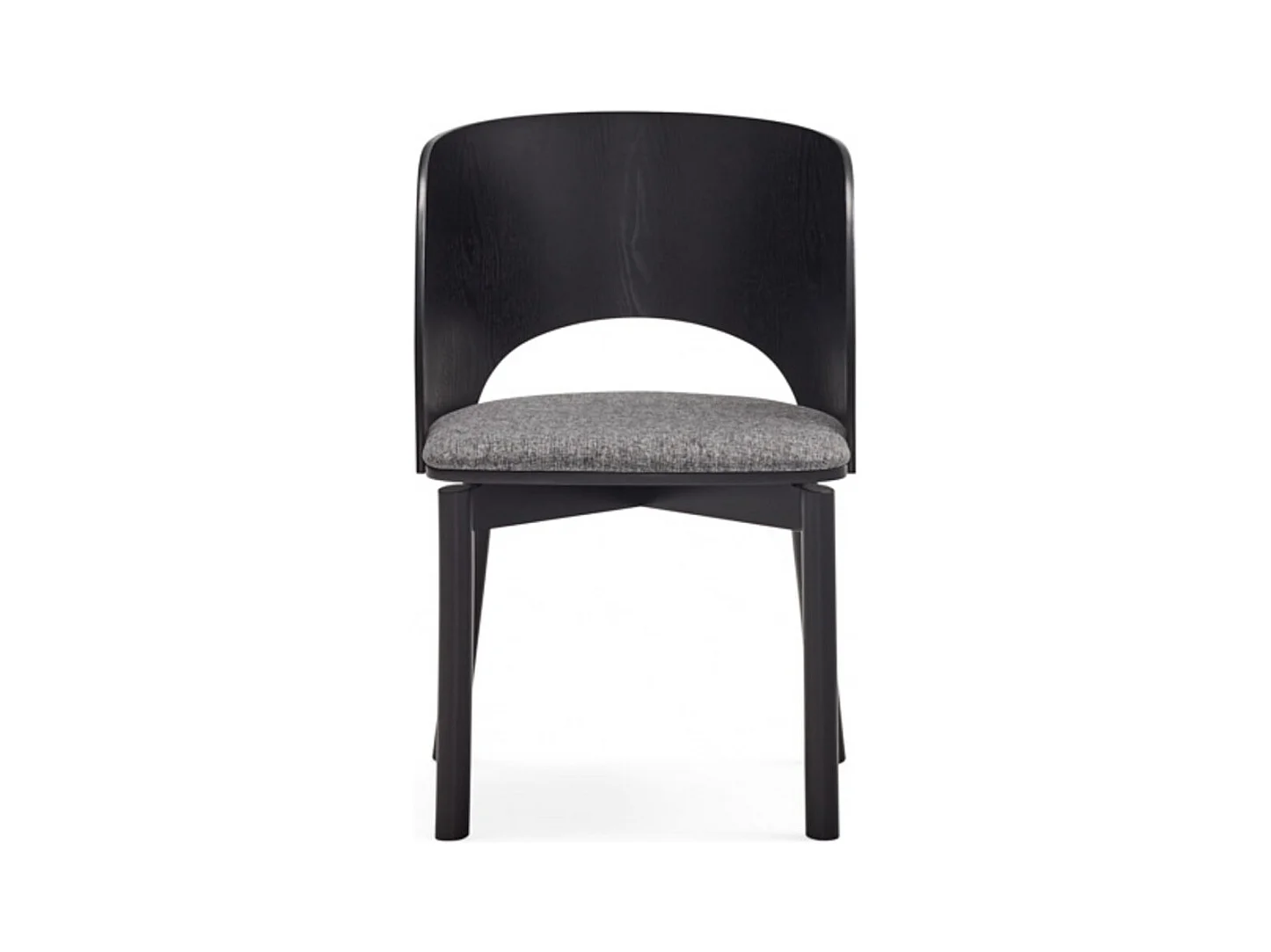 Lot de 2 chaises en frêne noir 50x78 h45 cm