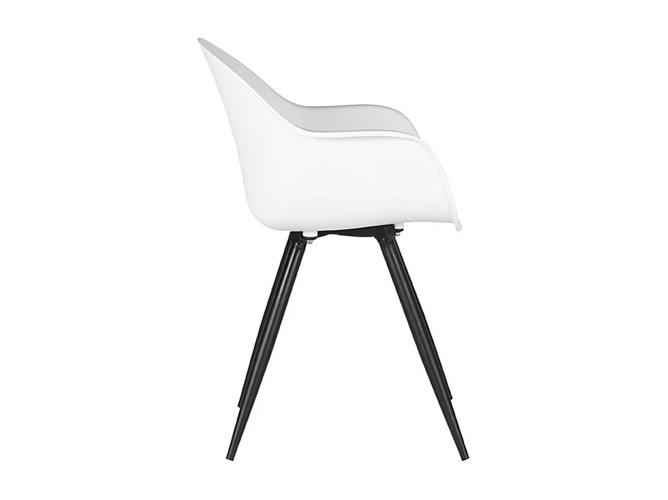 Chaise de salle à manger Luca - Blanc - Plastique - Lot de 2