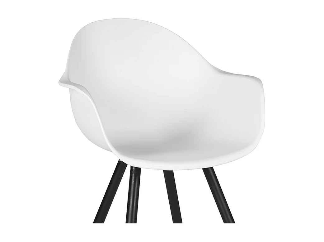 Chaise de salle à manger Luca - Blanc - Plastique - Lot de 2