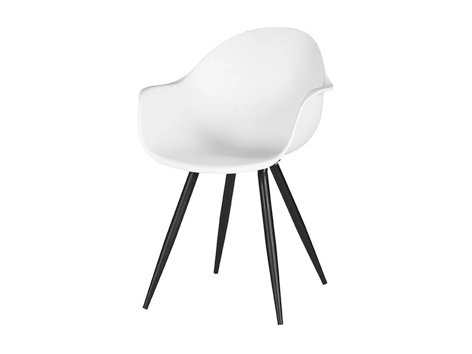 Chaise de salle à manger Luca - Blanc - Plastique - Lot de 2