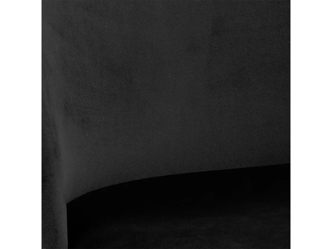 Silla de comedor Louise en terciopelo negro.