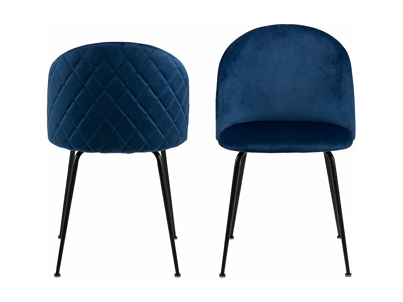 Loui eetkamerstoel velours blauw.