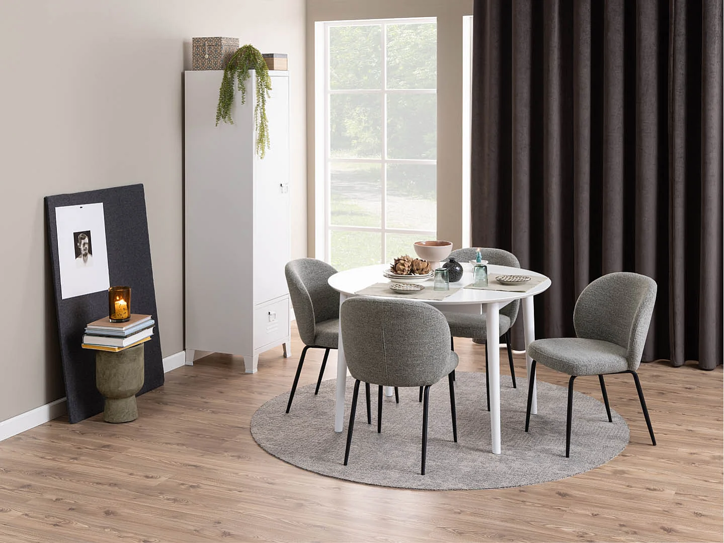 Sedia da pranzo Patricia grigia.