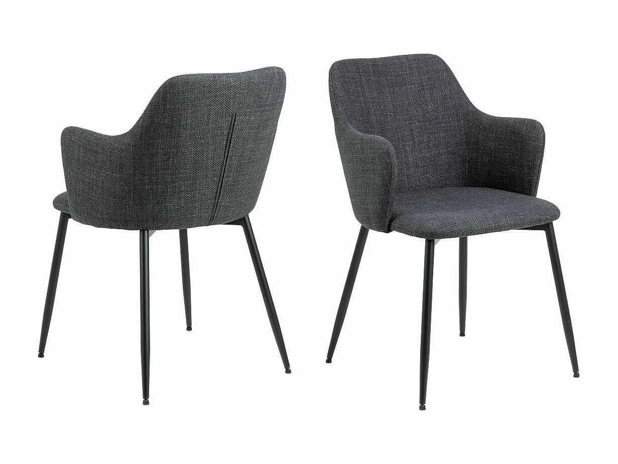 Ilsa Esszimmerstuhl mit Armlehne grau.