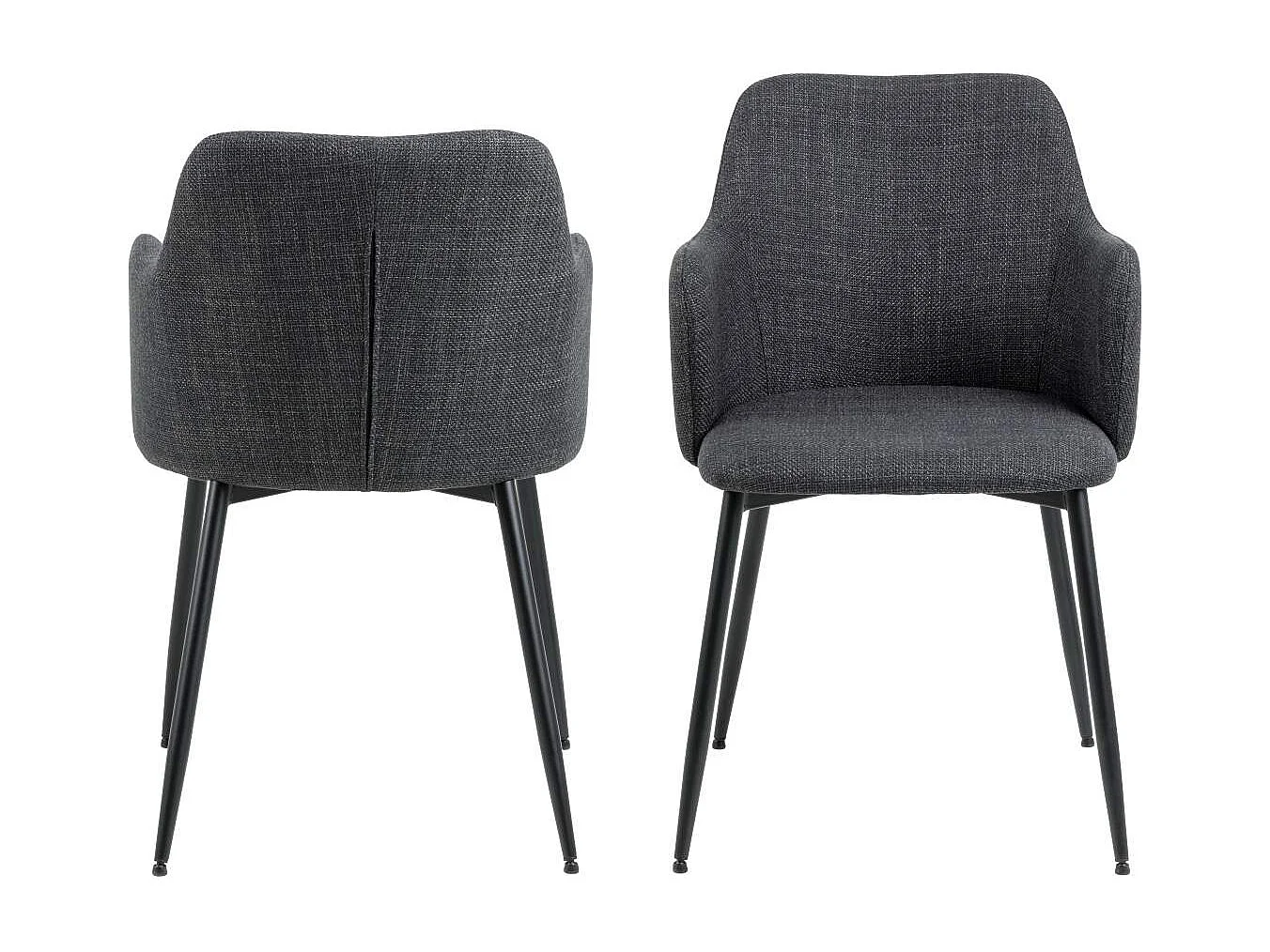 Ilsa Esszimmerstuhl mit Armlehne grau.