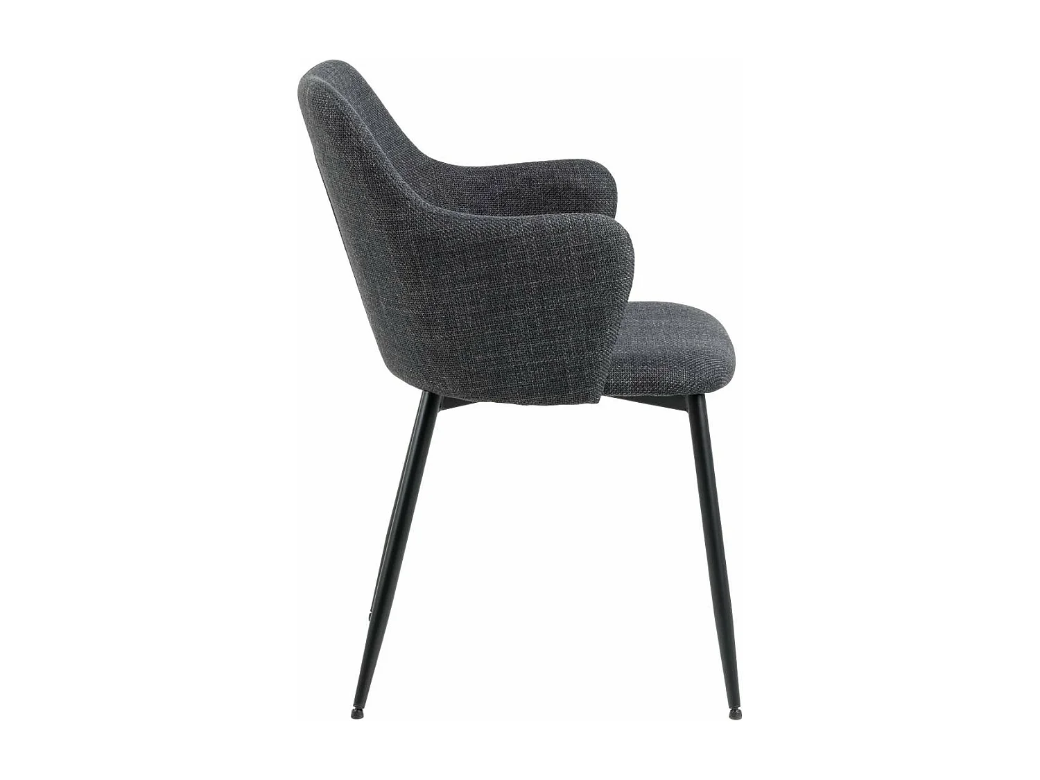 Milsa eetkamerstoel met armleuningen grijs.