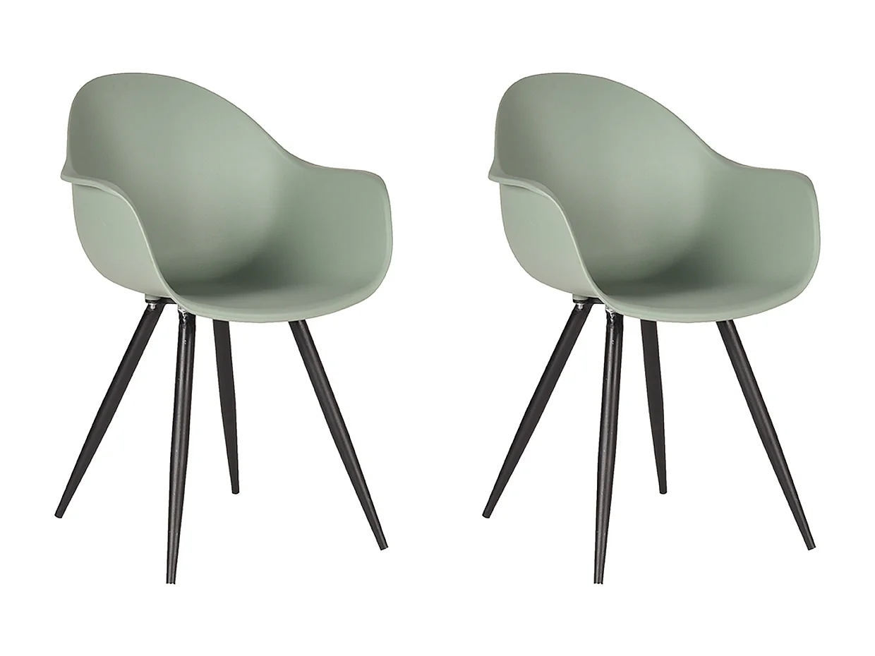 Chaise de salle à manger Luca - Forest - Plastique - lot de 2