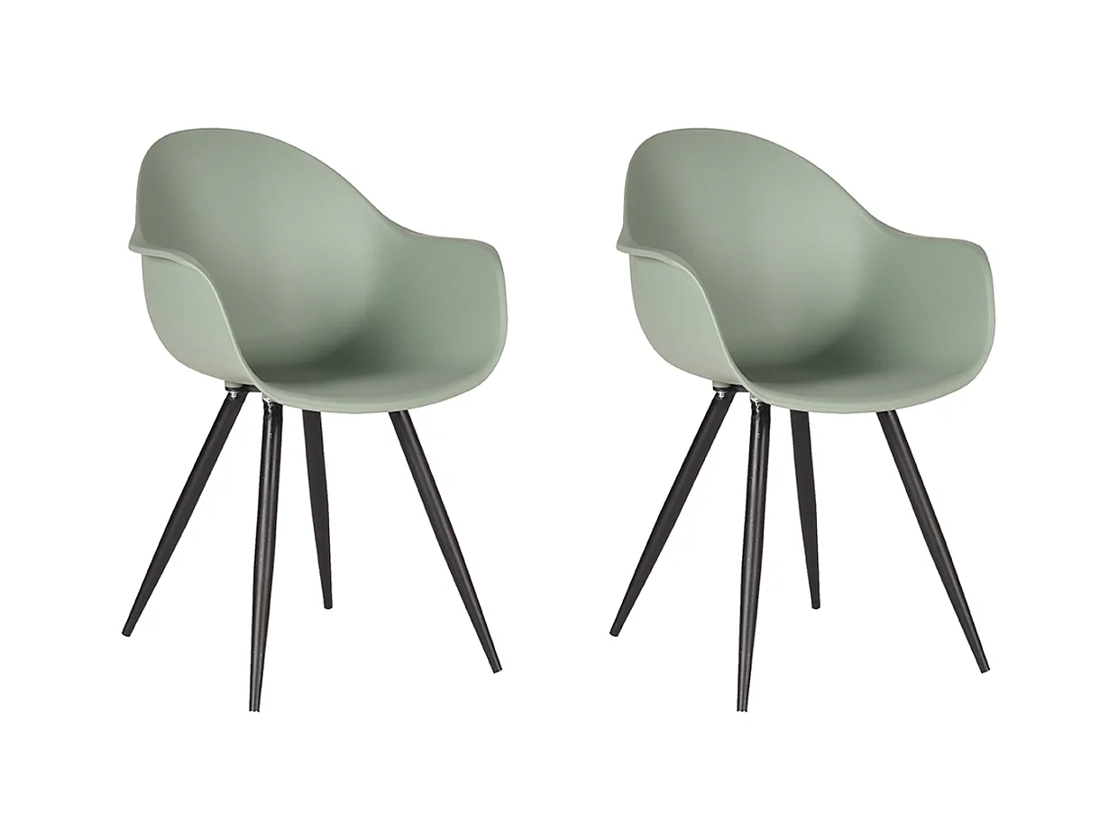 Chaise de salle à manger Luca - Forest - Plastique - lot de 2