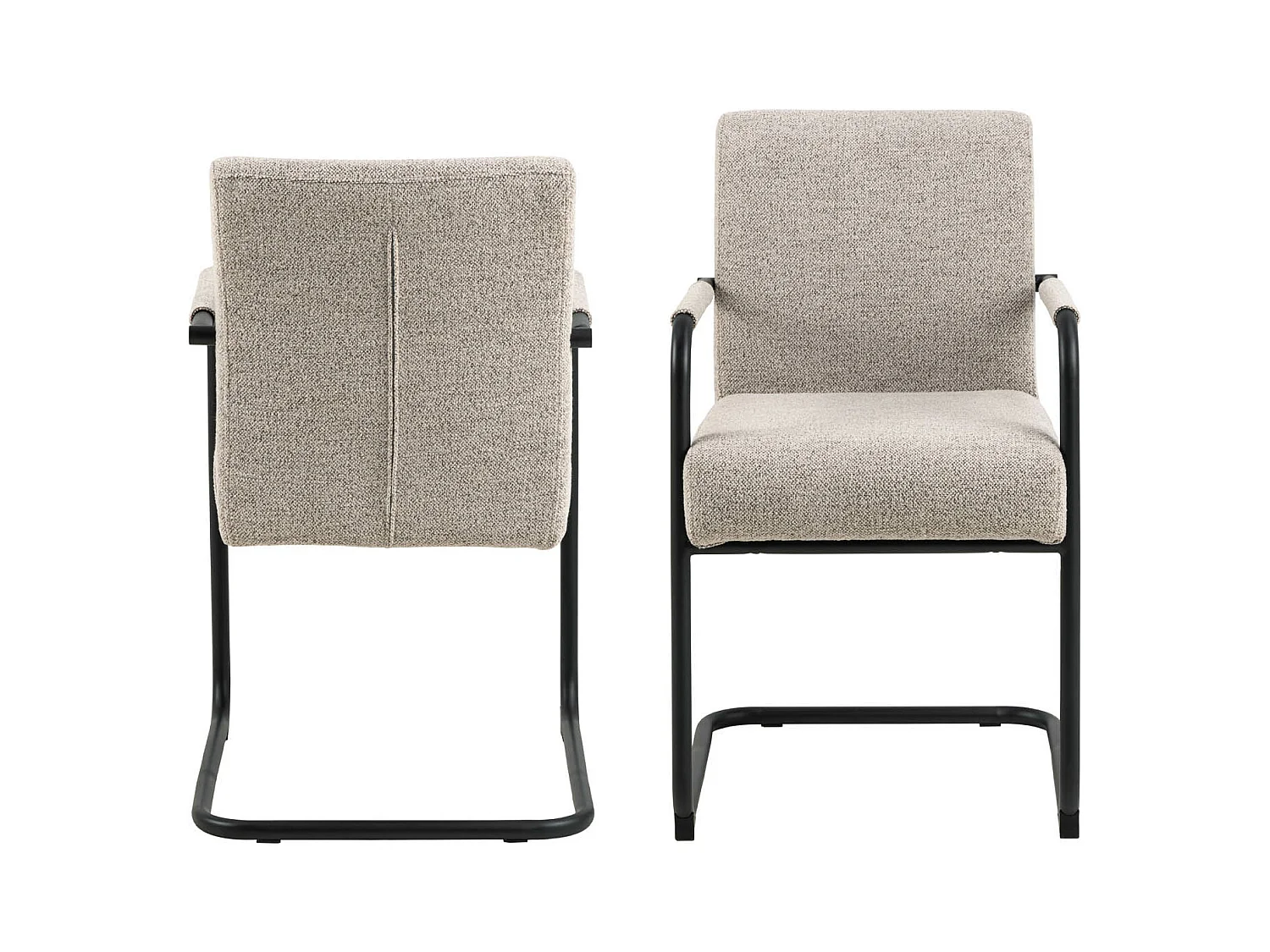 Asur eetkamerstoel met armleuningen beige.