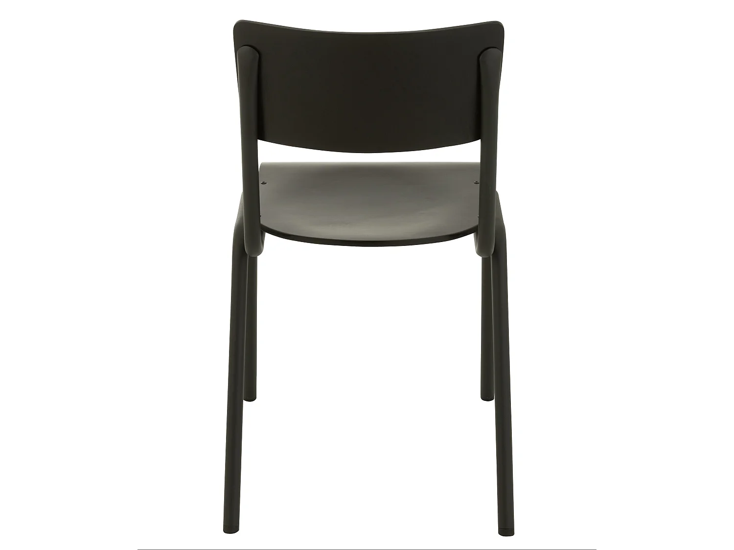 Lot de 2 chaises rétro en métal et bois noir NUISA