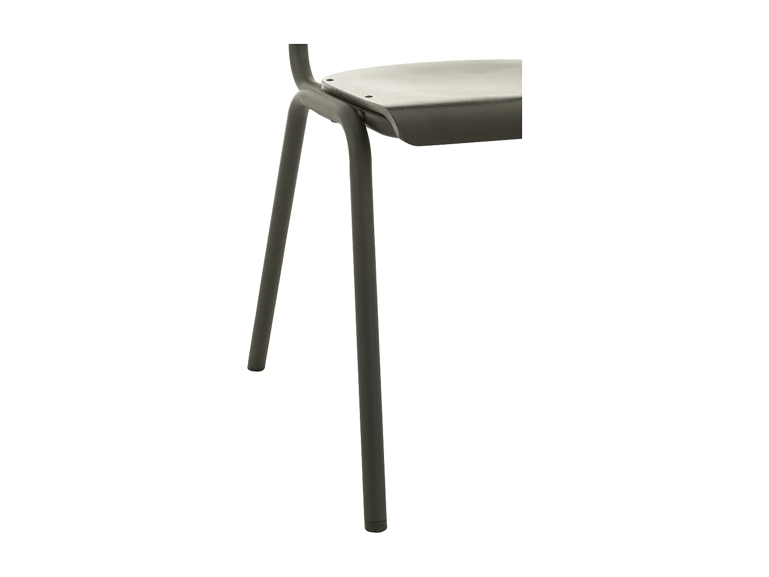 Lot de 2 chaises rétro en métal et bois noir NUISA