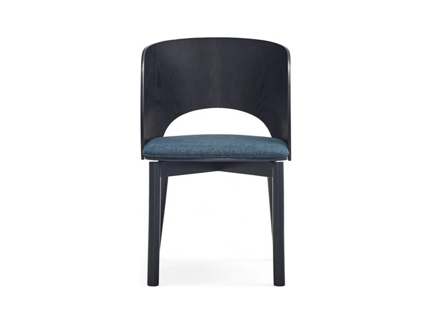 Lot de 2 chaises frêne bleu 50x78 h45 cm