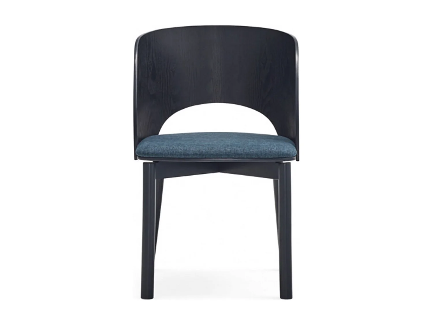 Lot de 2 chaises frêne bleu 50x78 h45 cm