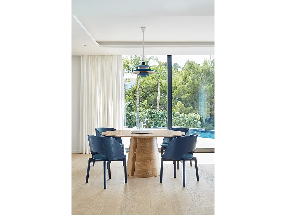 Lot de 2 chaises frêne bleu 50x78 h45 cm