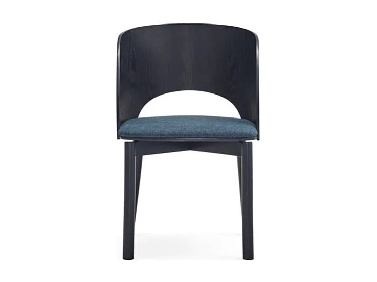 Lot de 2 chaises frêne bleu 50x78 h45 cm