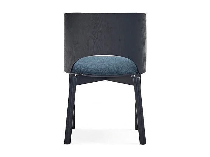 Lot de 2 chaises frêne bleu 50x78 h45 cm