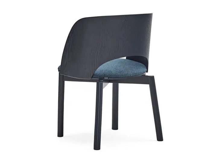 Lot de 2 chaises frêne bleu 50x78 h45 cm