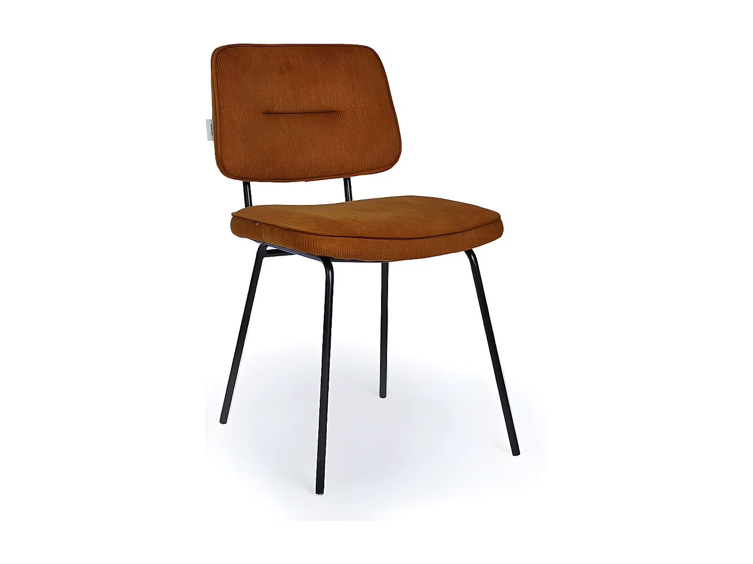 Set de 2 chaises moderne en tissu côtelé ZEZA