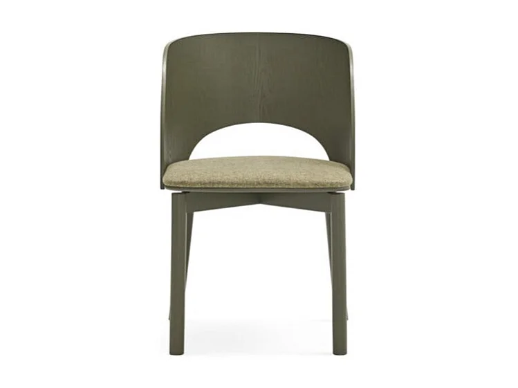 Kavel van 2 chaises en frêne groen olijfgroen 50x78 h45 cm