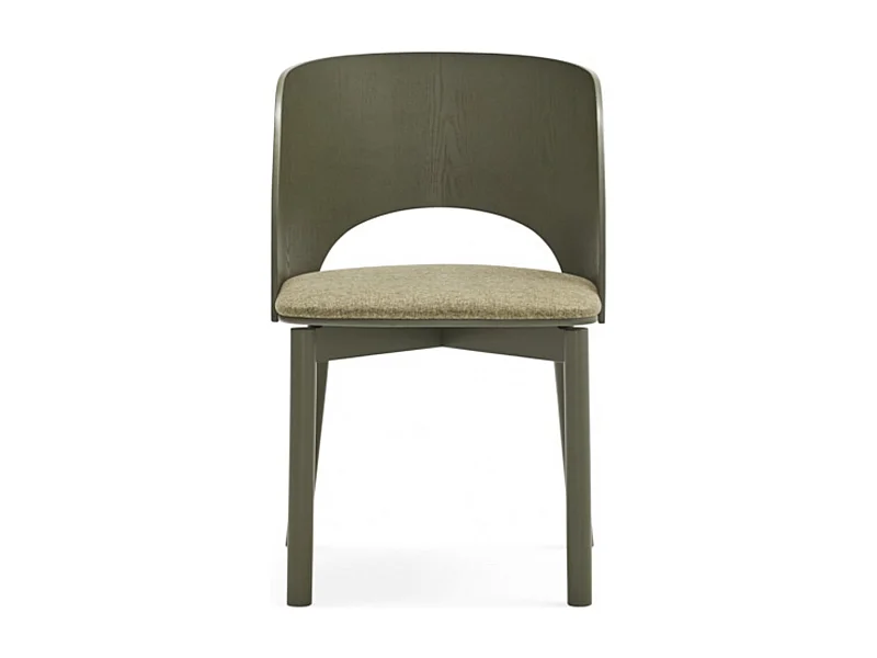 Lot de 2 chaises en frêne vert olive 50x78 h45 cm