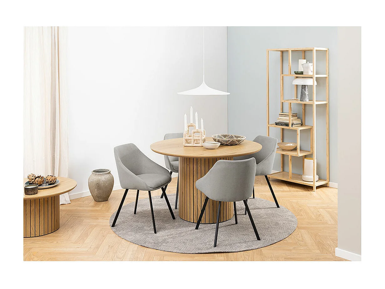 Yalyr eetkamertafel Ø120cm eik decor.