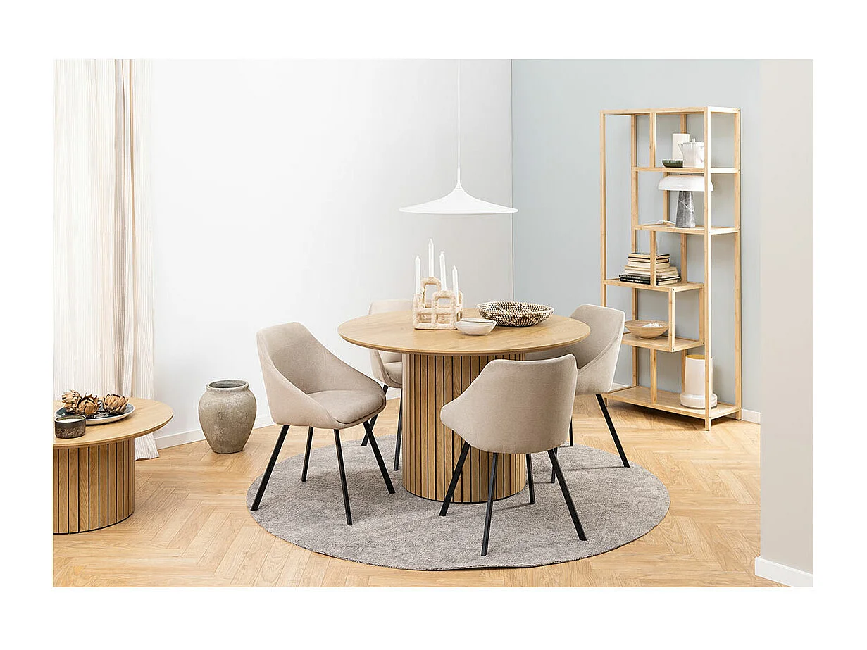 Yalyr eetkamertafel Ø120cm eik decor.