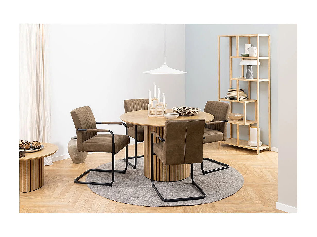 Yalyr eetkamertafel Ø120cm eik decor.