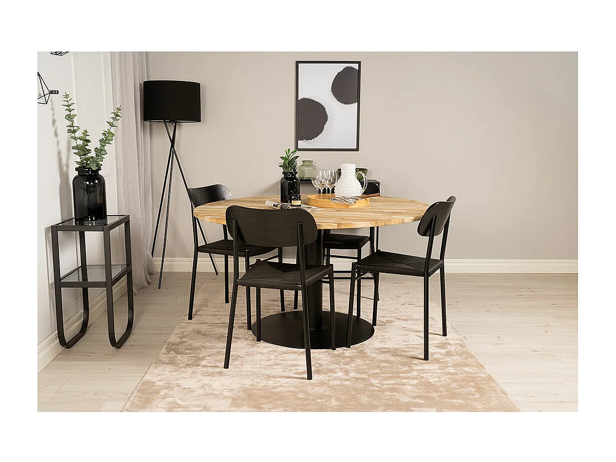 Table à Manger Ronde "Cirebon" 140cm Naturel