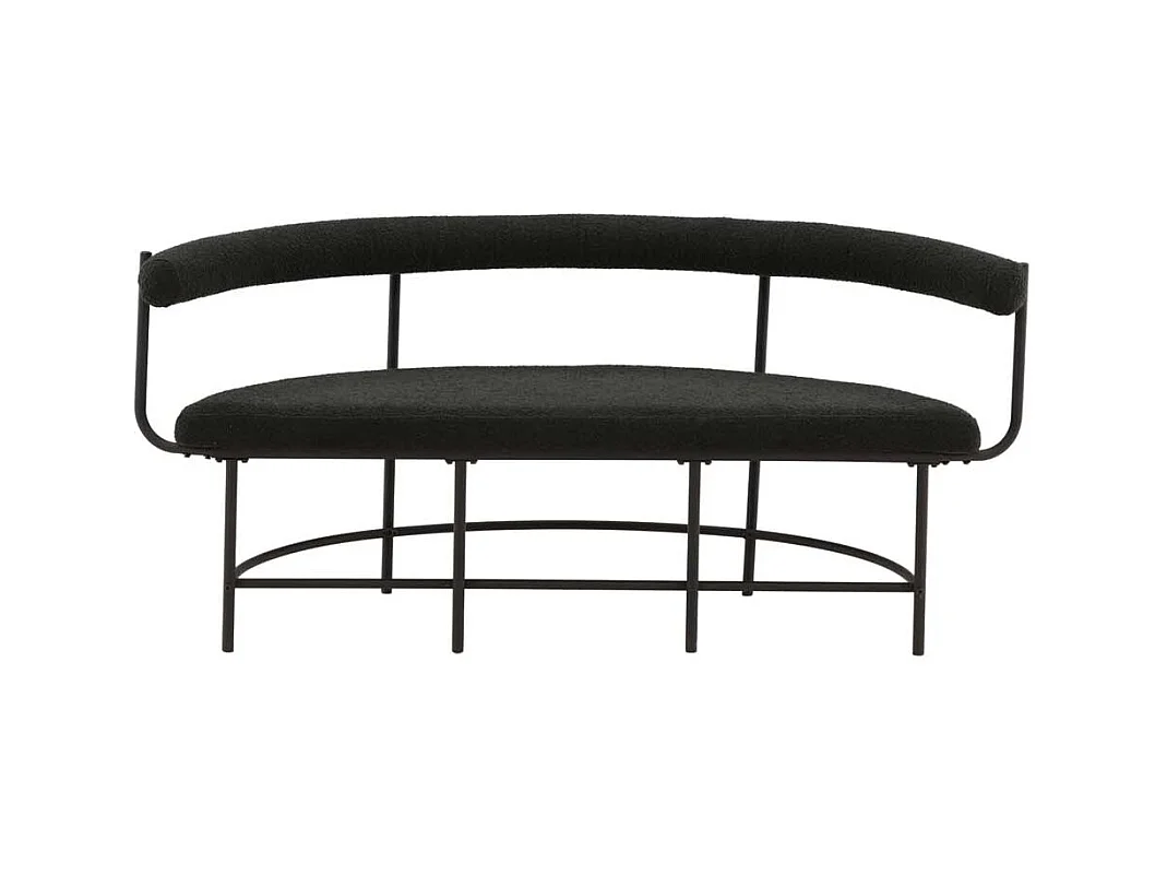 Banc Design Bouclé "Stallhagen X Josefin" 165cm Noir