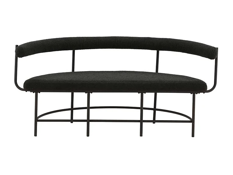 Banc Design Bouclé "Stallhagen X Josefin" 165cm Noir