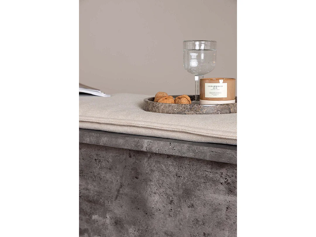 Banc Design & Coussin "Kellogg" 160cm Gris