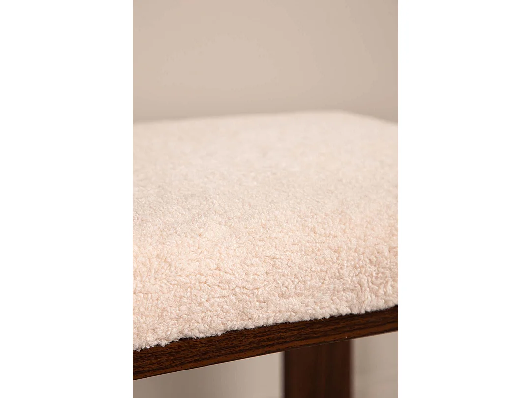 Banc en Tissu Polaire "Chester" 120cm Blanc