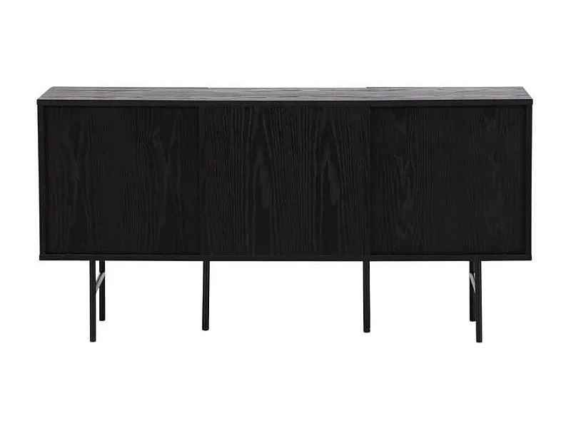 Björkön Sideboard 3 Türen schwarz.