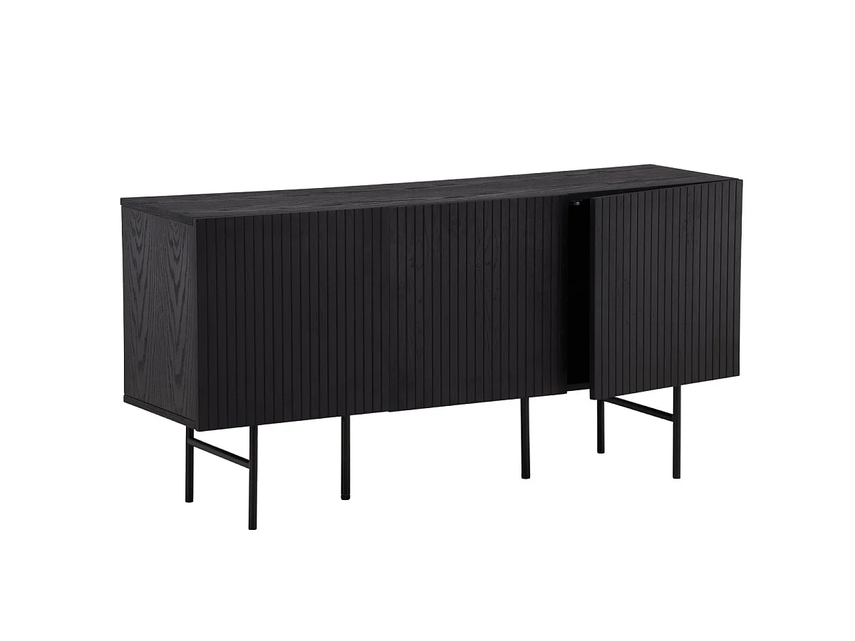 Björkön dressoir 3 deuren zwart.