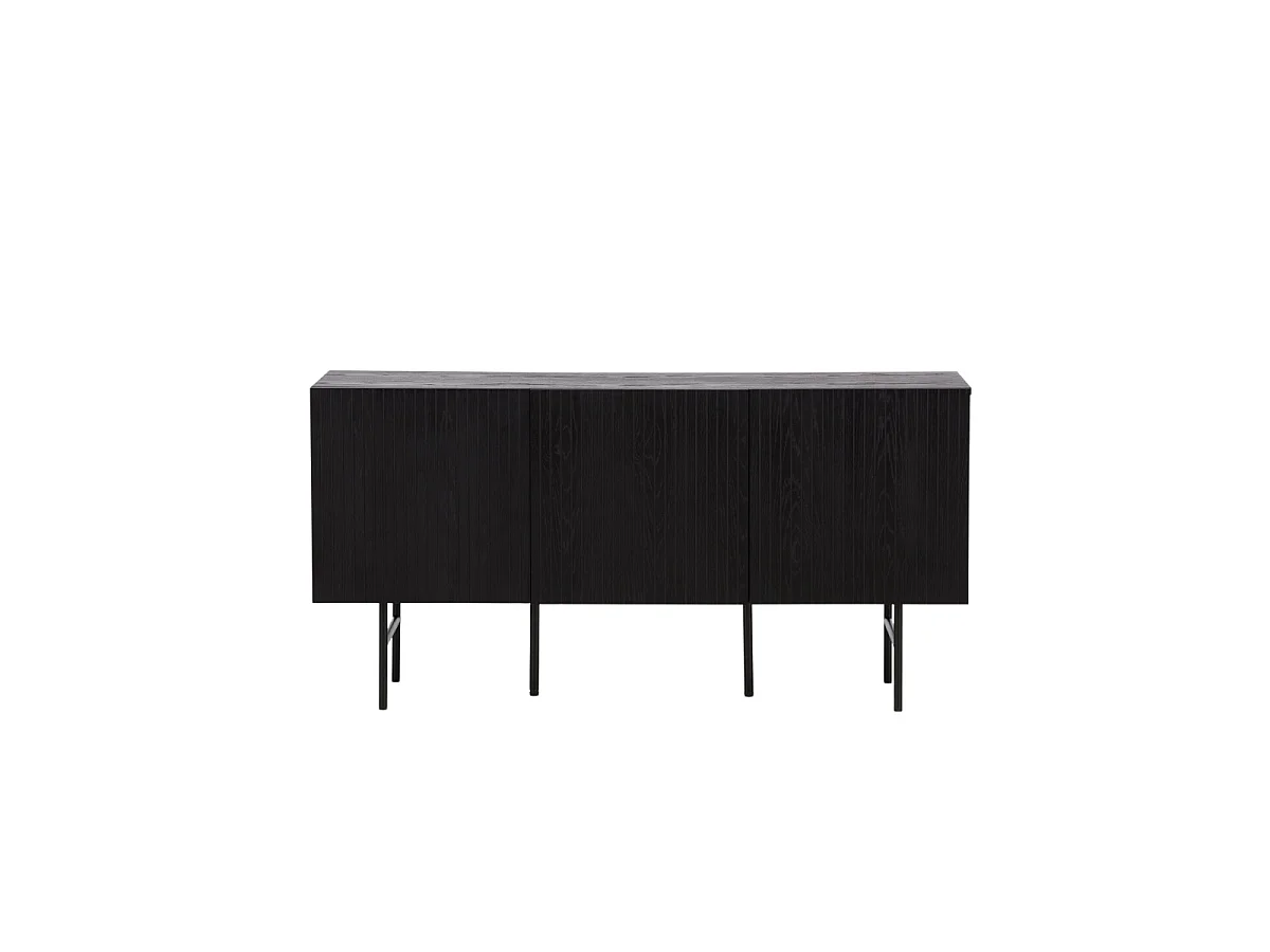 Björkön dressoir 3 deuren zwart.