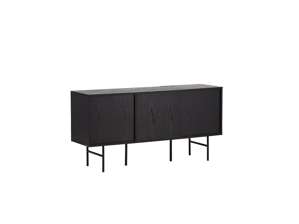 Björkön dressoir 3 deuren zwart.