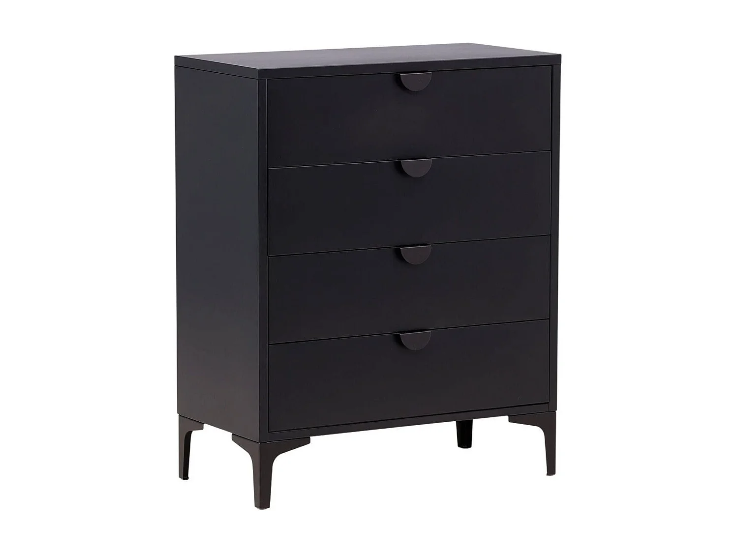 Commode Design 4 Tiroirs "Piring" 98cm Noir