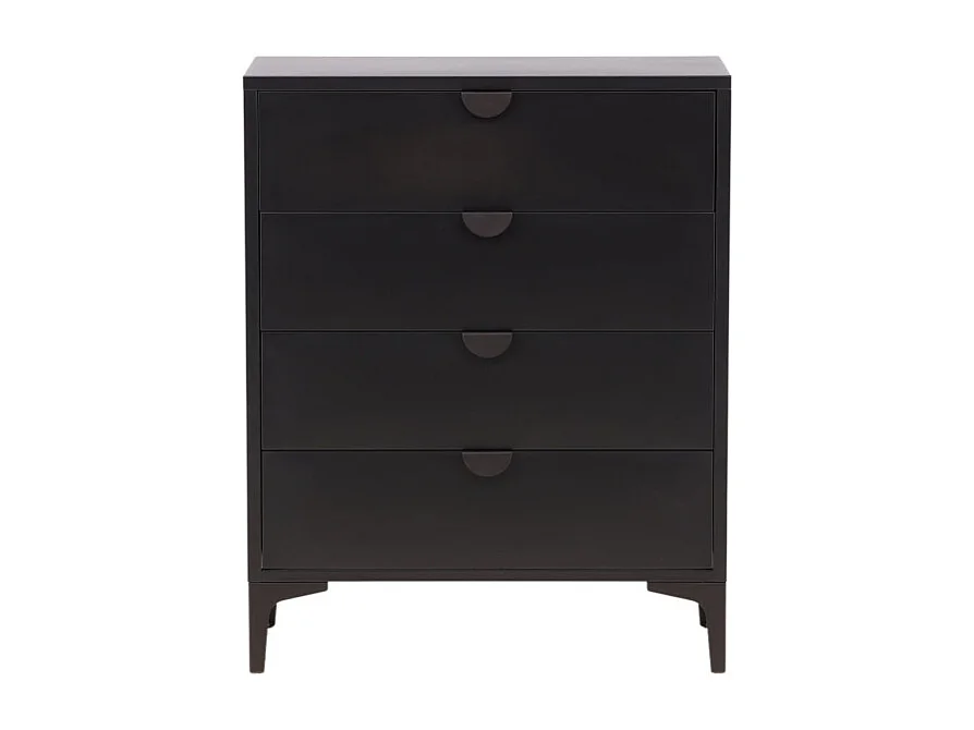 Commode Design 4 Tiroirs "Piring" 98cm Noir