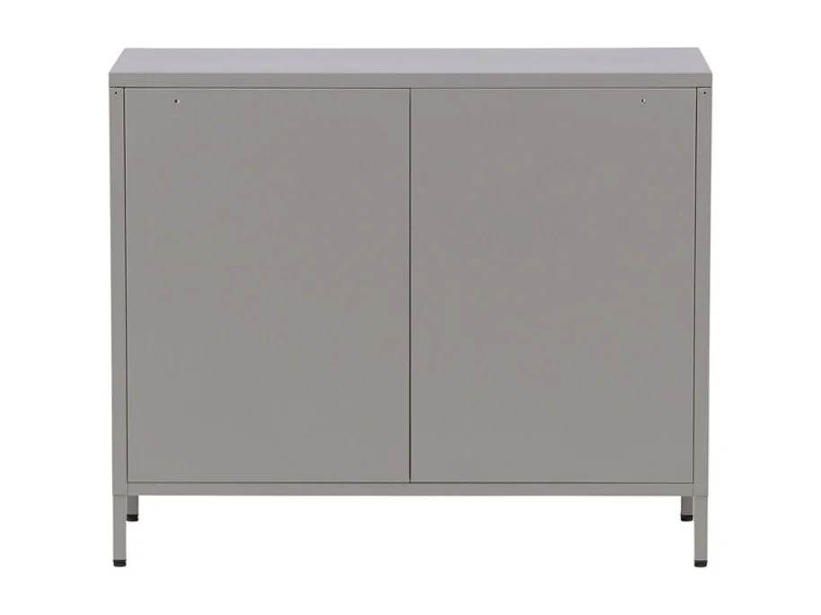 Buffet 4 Portes en Métal "Nett" 90cm Gris Clair