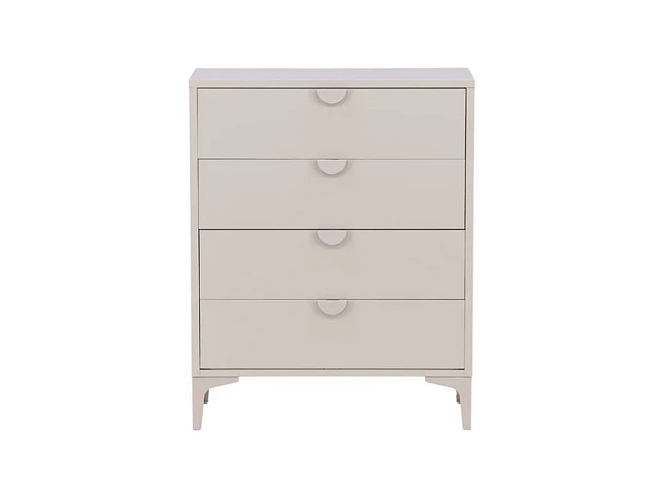 Commode Design 4 Tiroirs "Piring" 98cm Beige