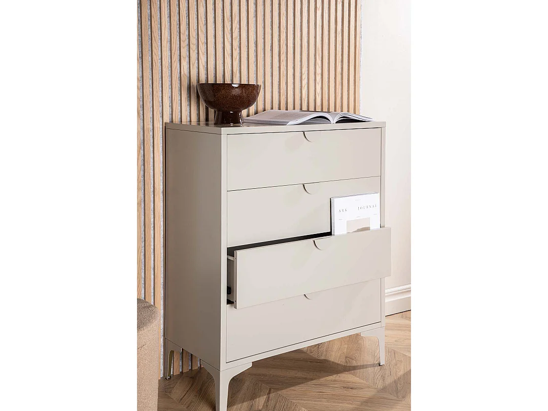 Piring kommode 4 laden beige.